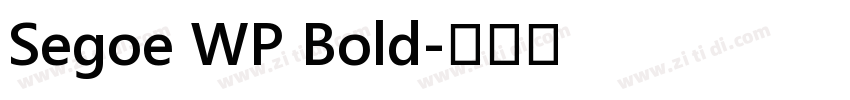Segoe WP Bold字体转换